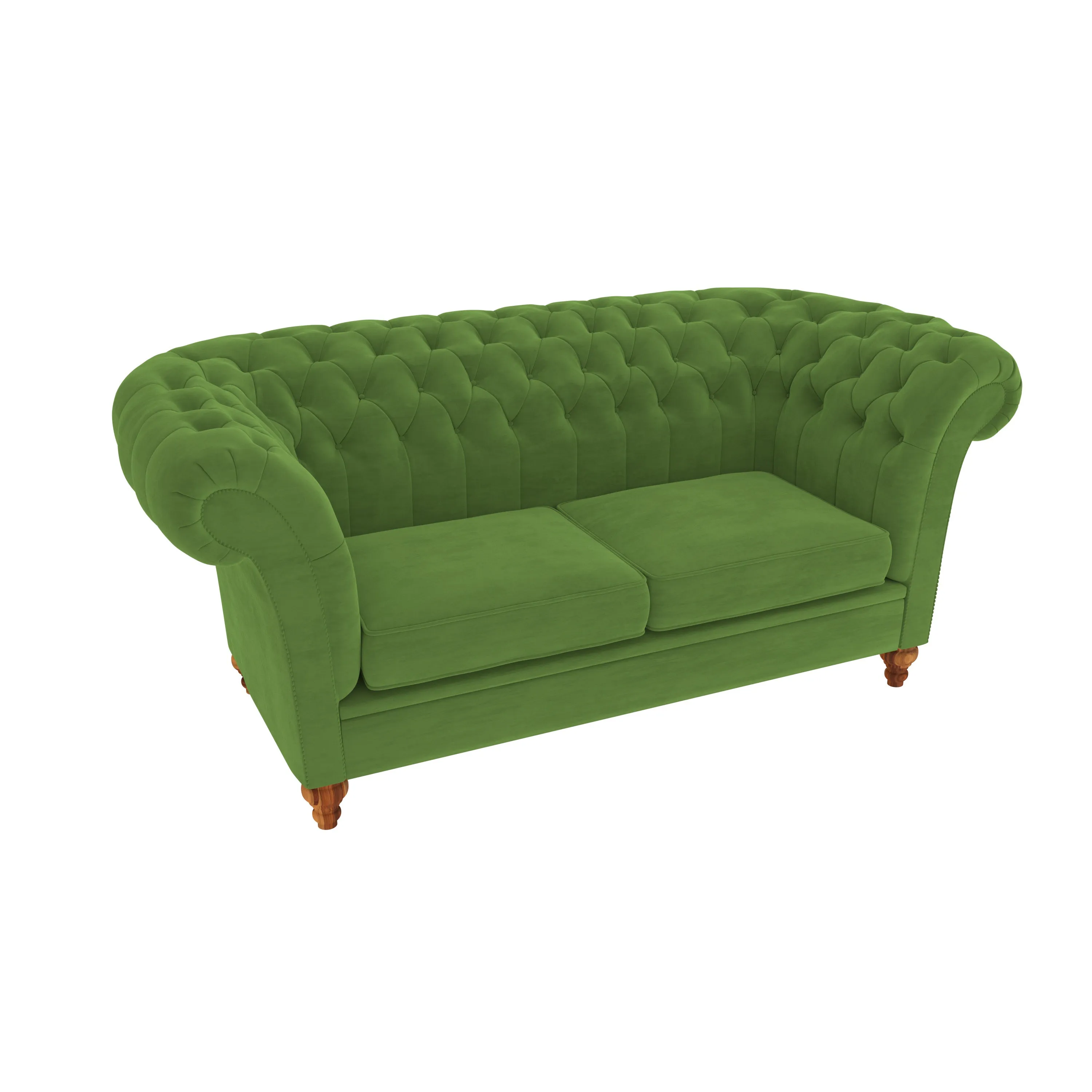 Parmanent Green Pastel Coloured Comfort Large 2 Seater Sofa for Home