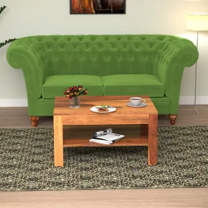 Parmanent Green Pastel Coloured Comfort Large 2 Seater Sofa for Home