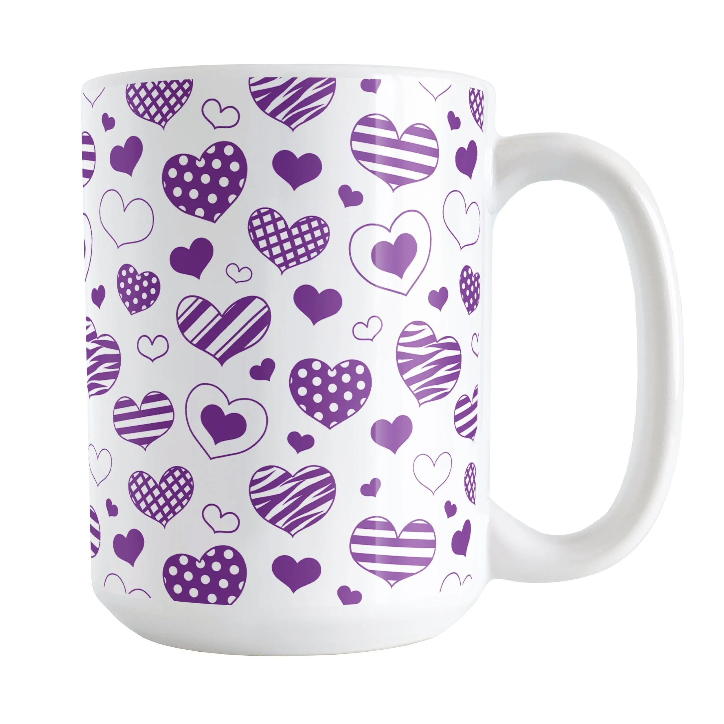 Purple Heart Doodles Mug