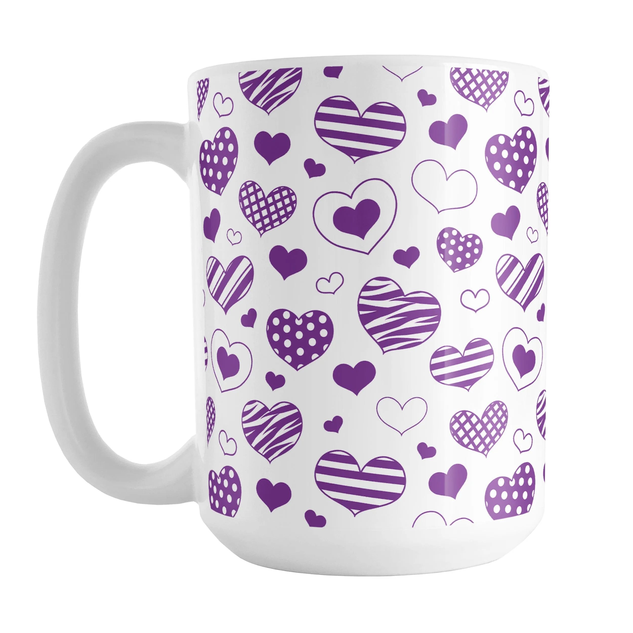 Purple Heart Doodles Mug