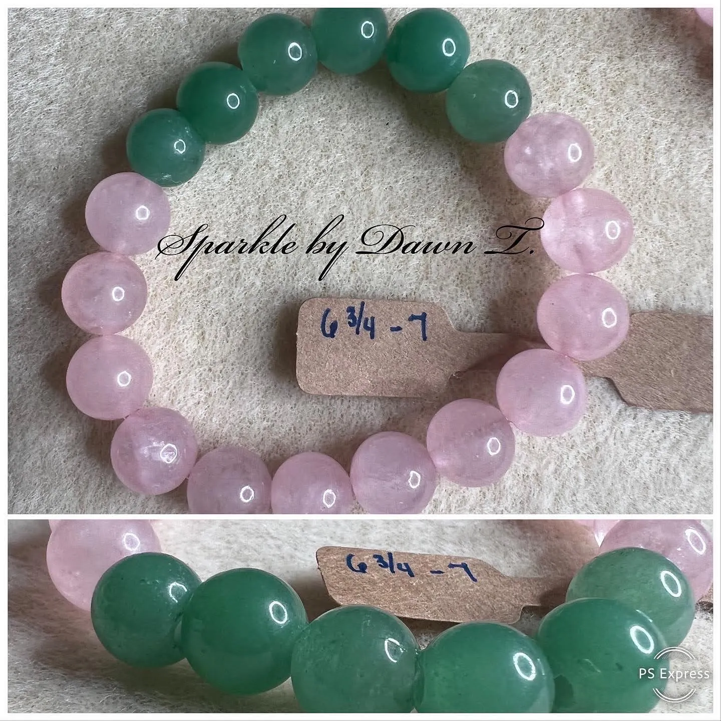 Rose Quartz and Green Aventurine Stretch Bracelet