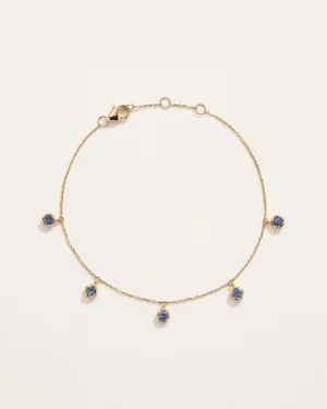 Sapphire Station Droplet Bracelet