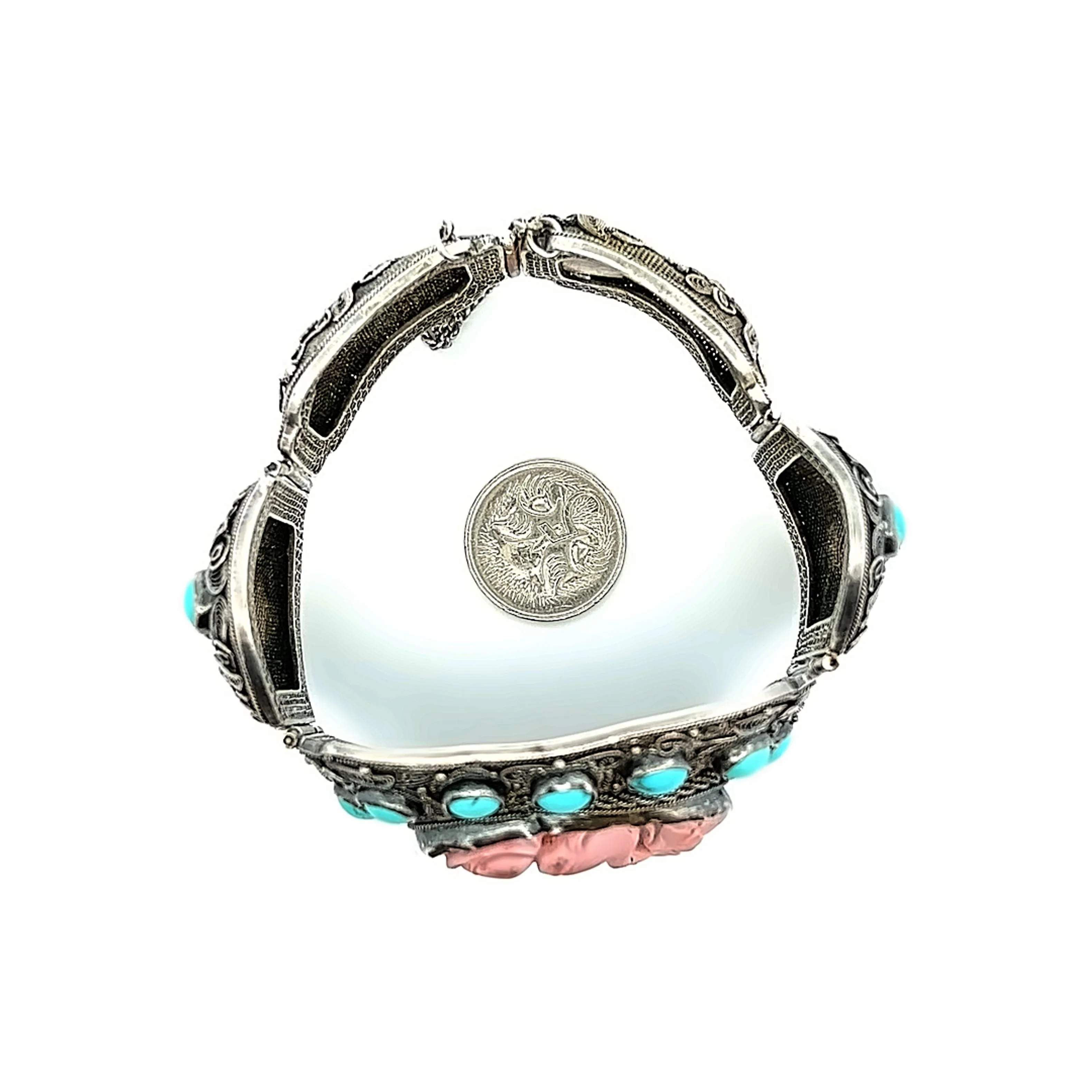 Silver and Turquoise Bracelet