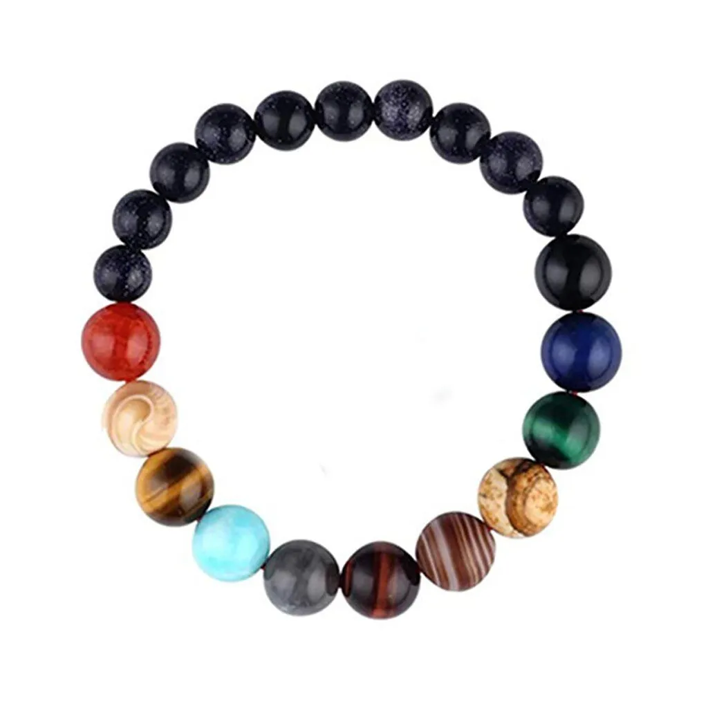 Solar System Natural Stone Charming Bracelet