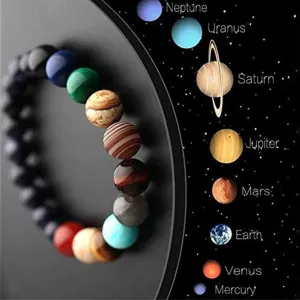 Solar System Natural Stone Charming Bracelet