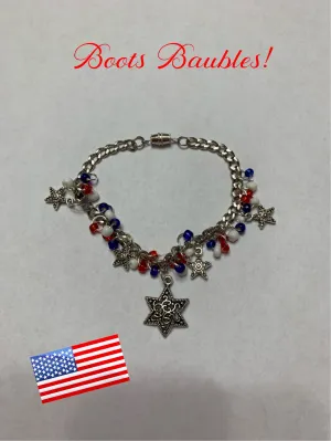 Stars And stripes charm bracelet