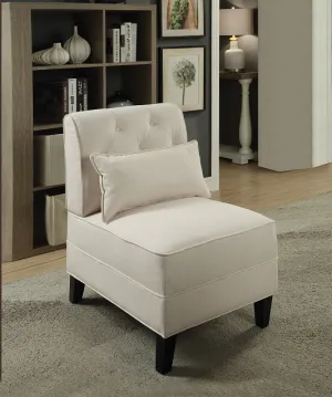 Susanna Cream Linen Accent Chair & Pillow