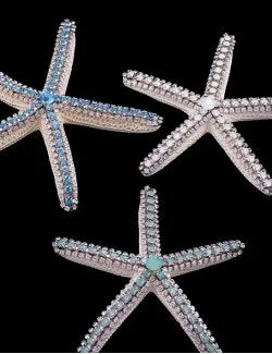 Swarovski Crystal Starfish Accents Set