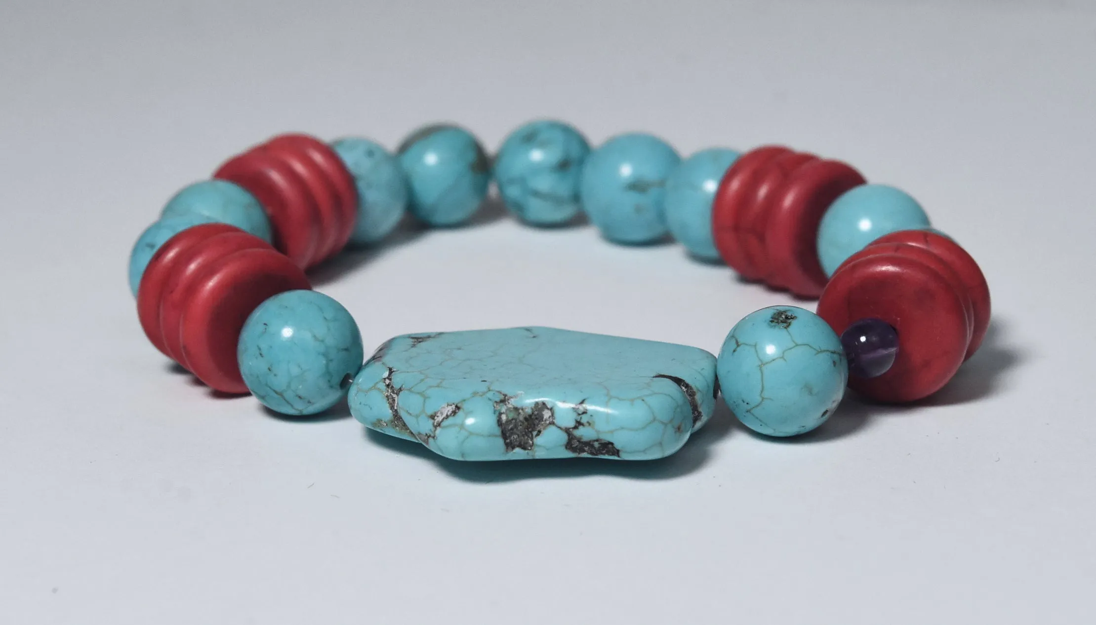 Turquoise Beaded Stretch Bracelet