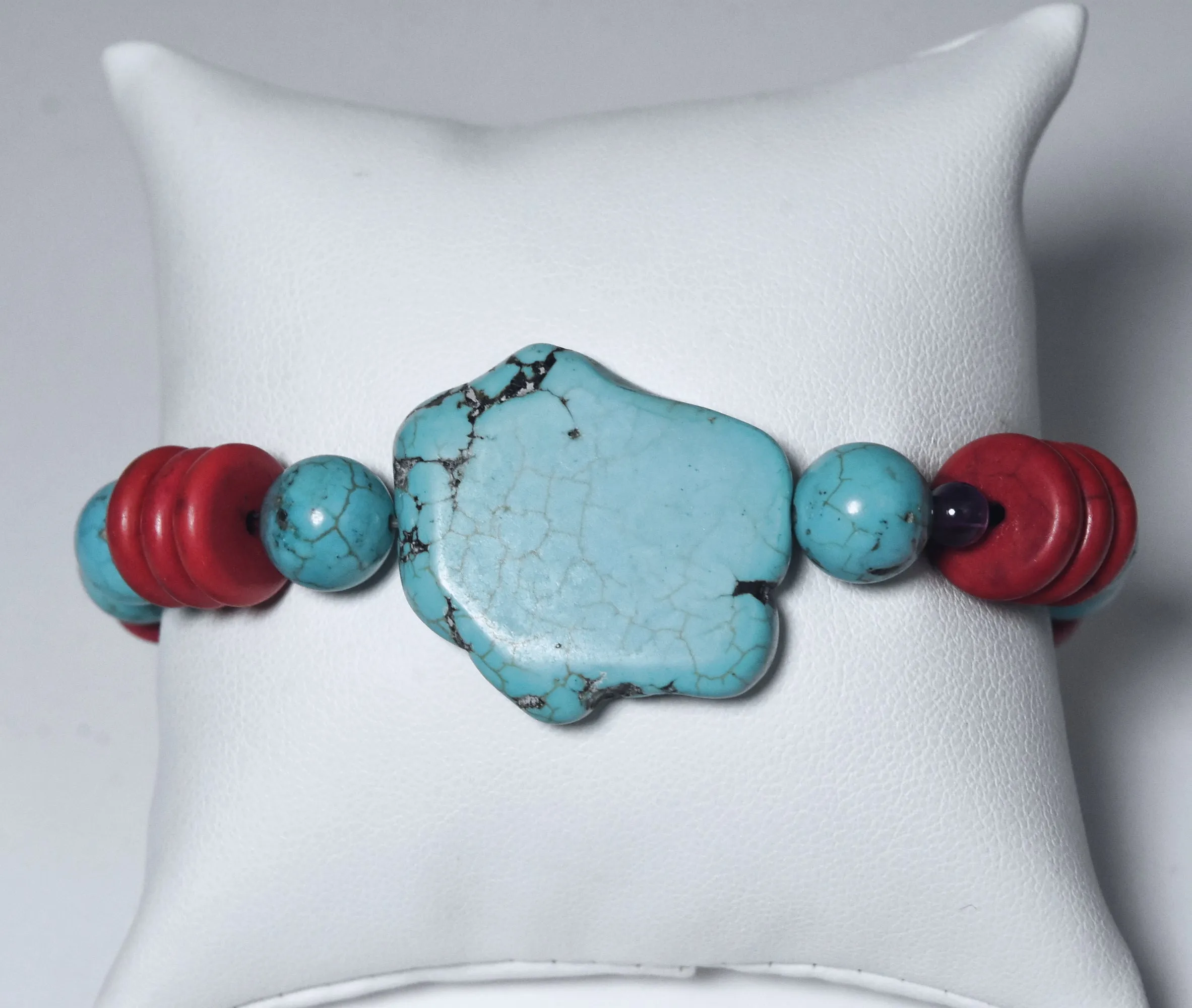 Turquoise Beaded Stretch Bracelet