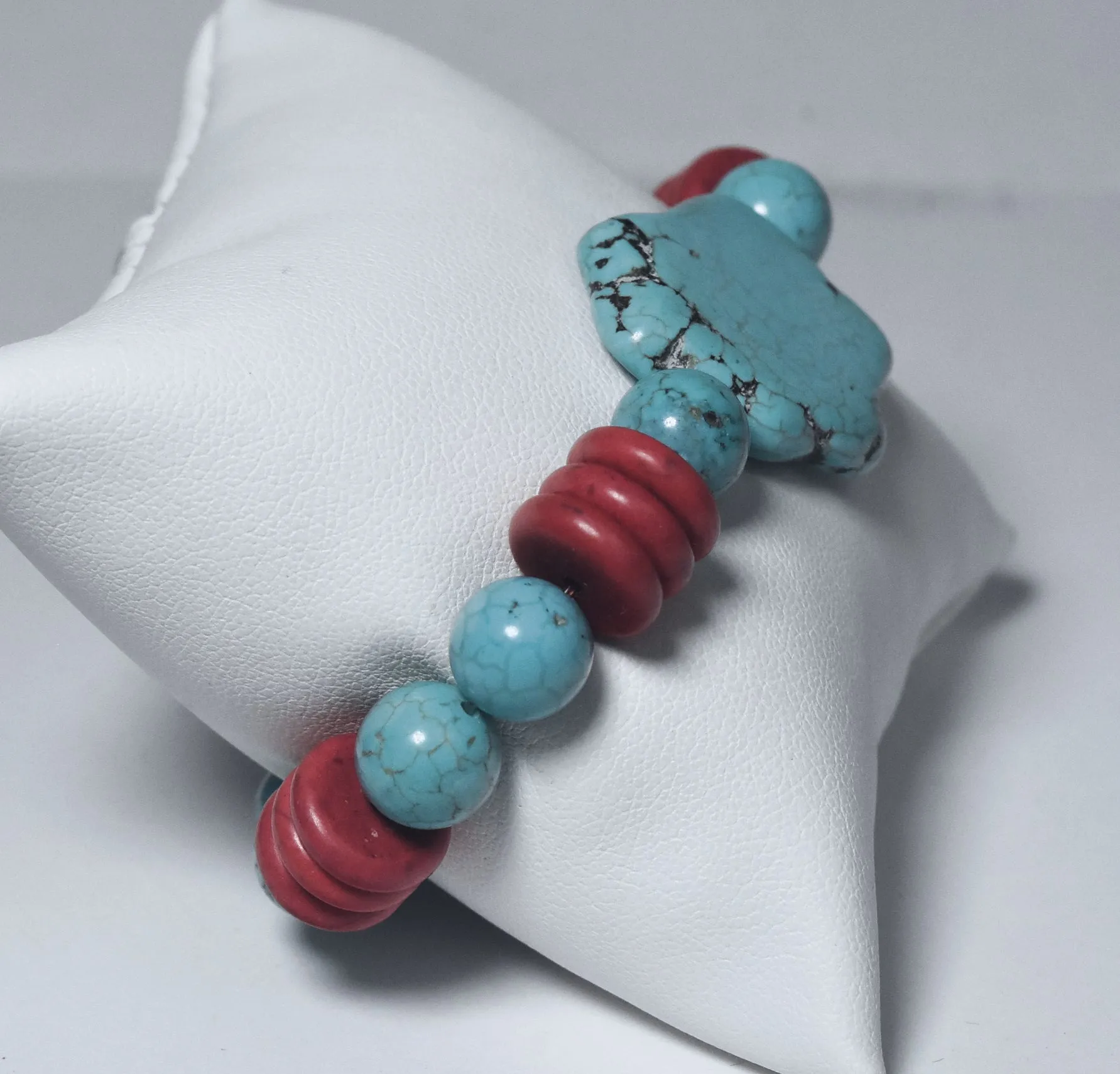 Turquoise Beaded Stretch Bracelet