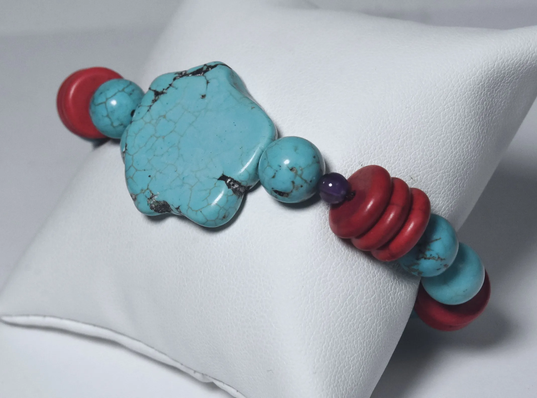 Turquoise Beaded Stretch Bracelet