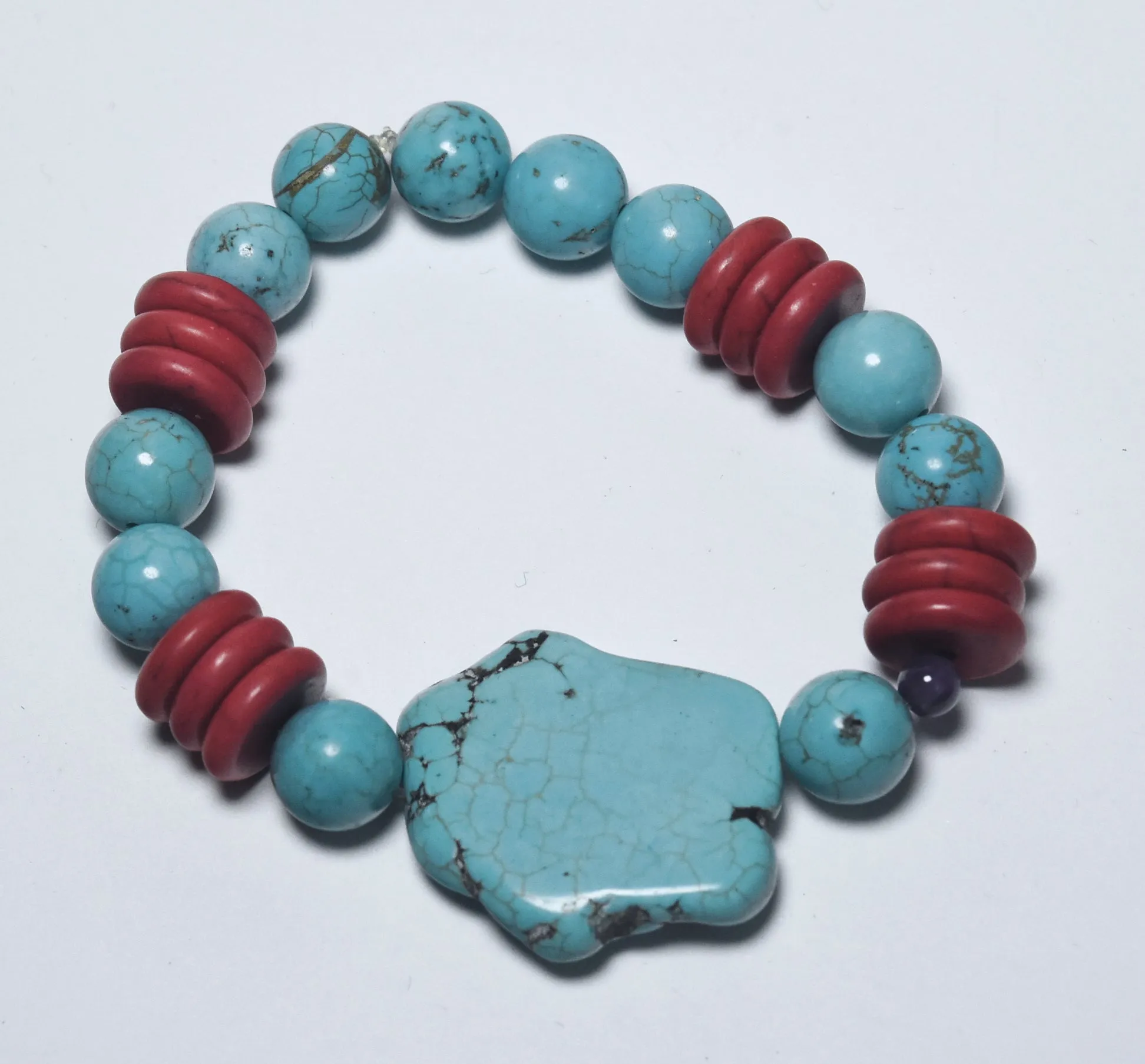 Turquoise Beaded Stretch Bracelet