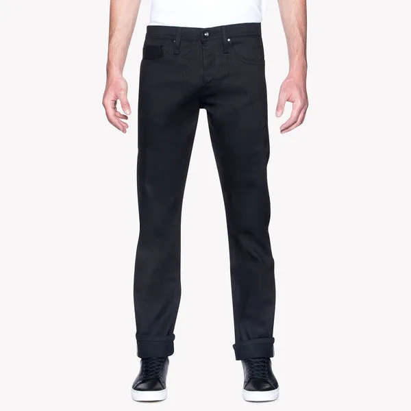 UB244 | Tapered Stretch Fit |  Black Stretch Selvedge Denim