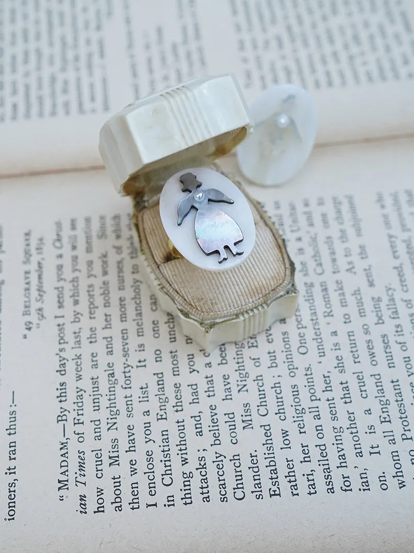 Unlogical Poem Paper-cut Style Natural Shell Open Ring