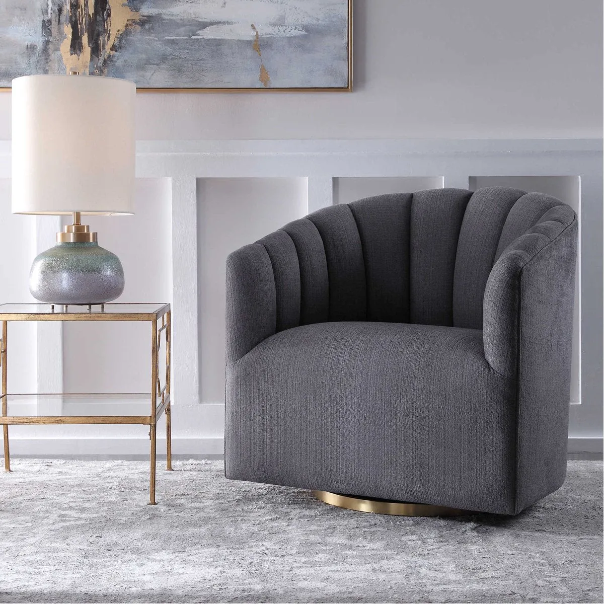 Uttermost Cuthbert Modern Swivel Chair