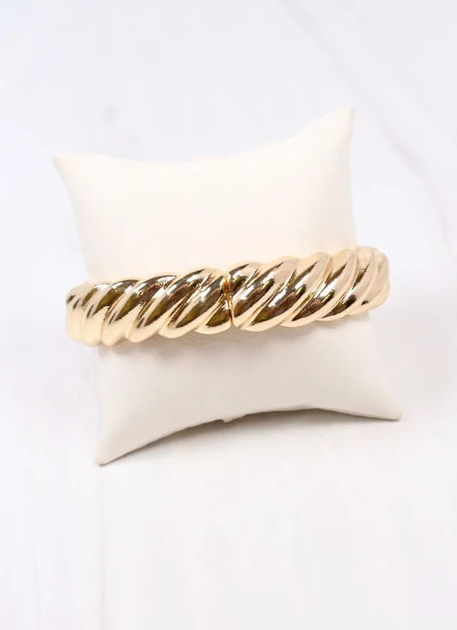 Vickery Twisted Stretch Bracelet GOLD