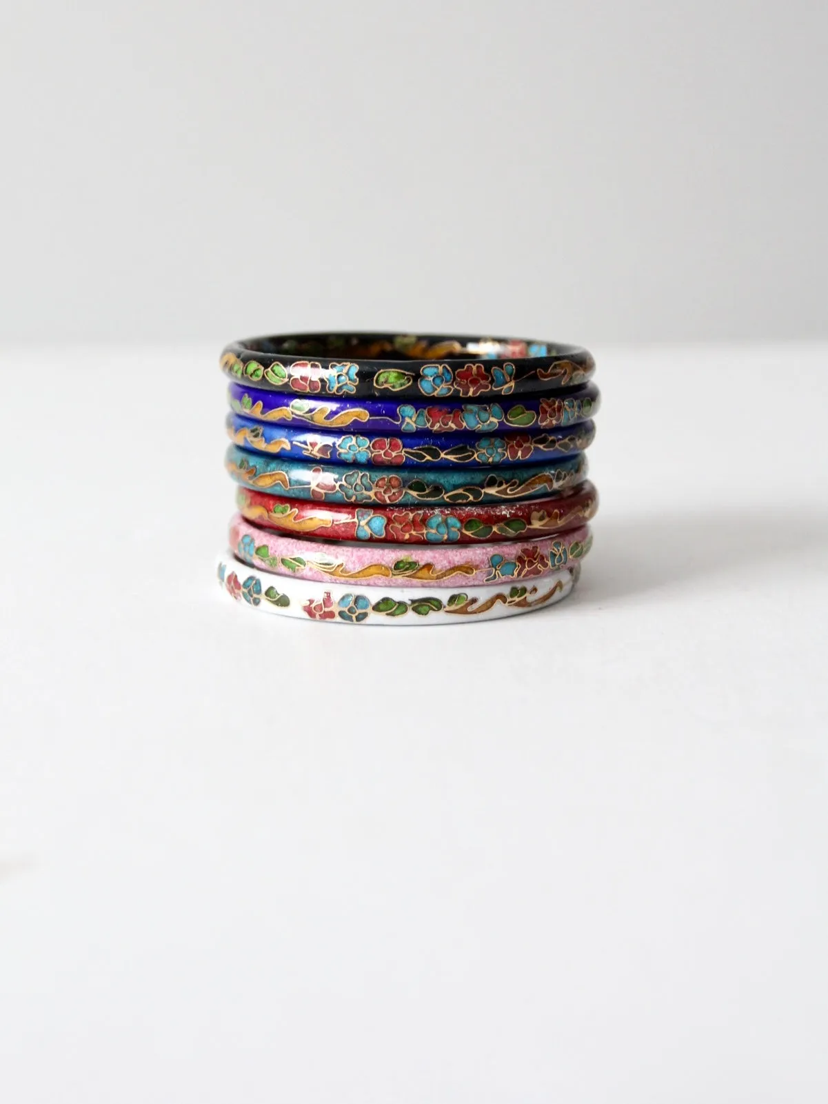 vintage cloisonne bangle collection