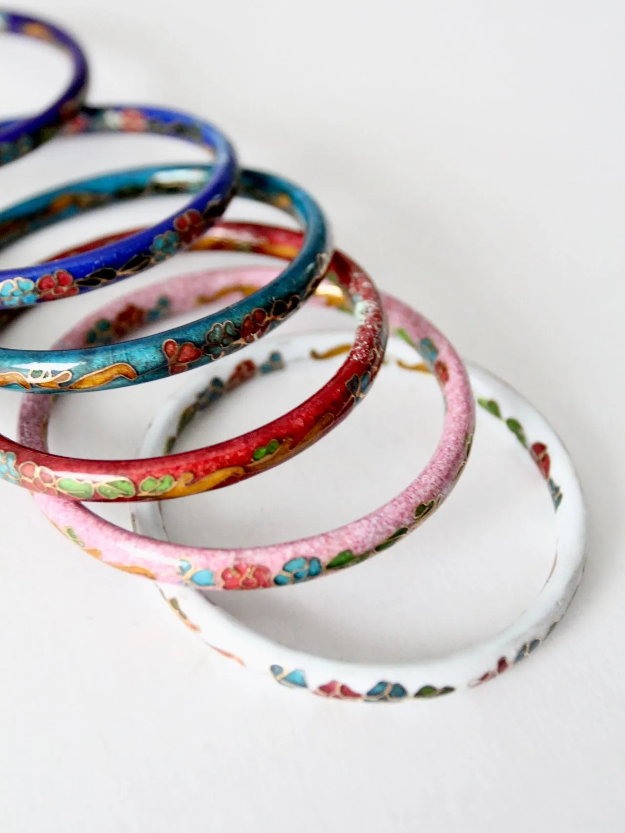 vintage cloisonne bangle collection