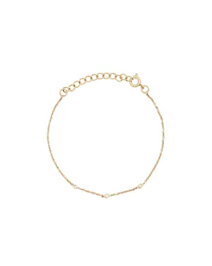 Yuri Solid Gold Trio Diamond Bracelet