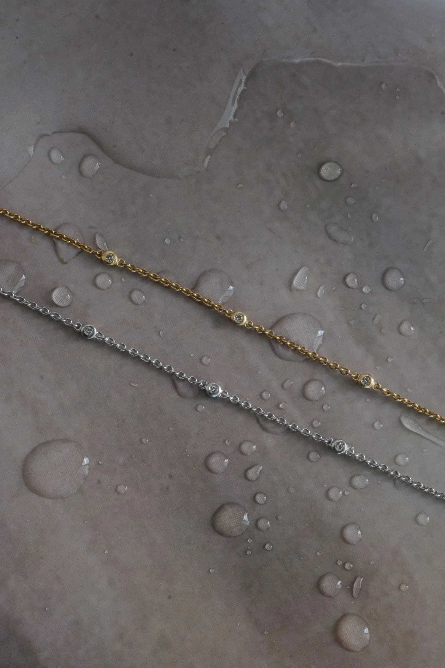 Yuri Solid Gold Trio Diamond Bracelet